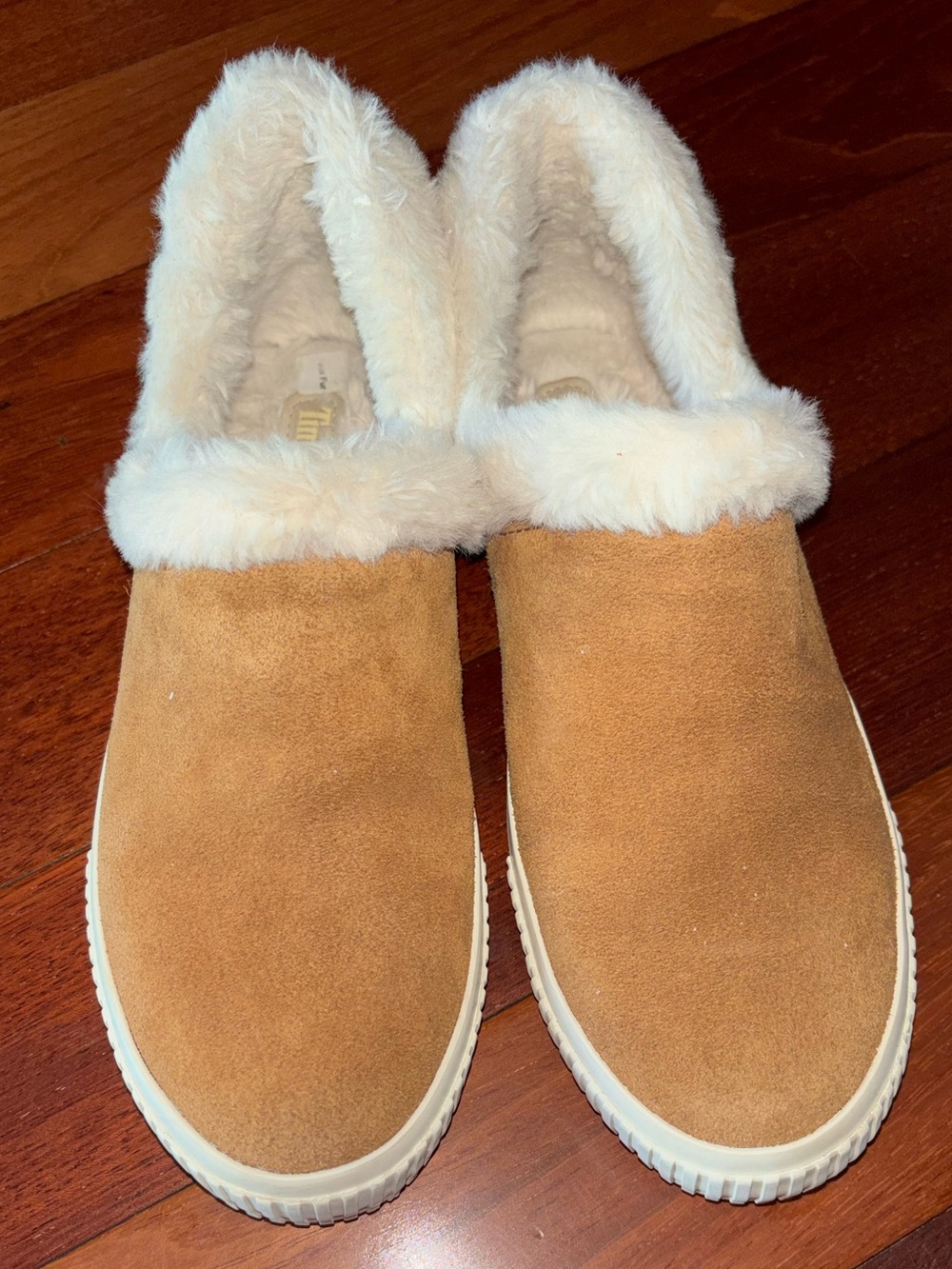 Timberland ComfortShear Faux-Shearling Lined Slip-On Slippers - Chestnut